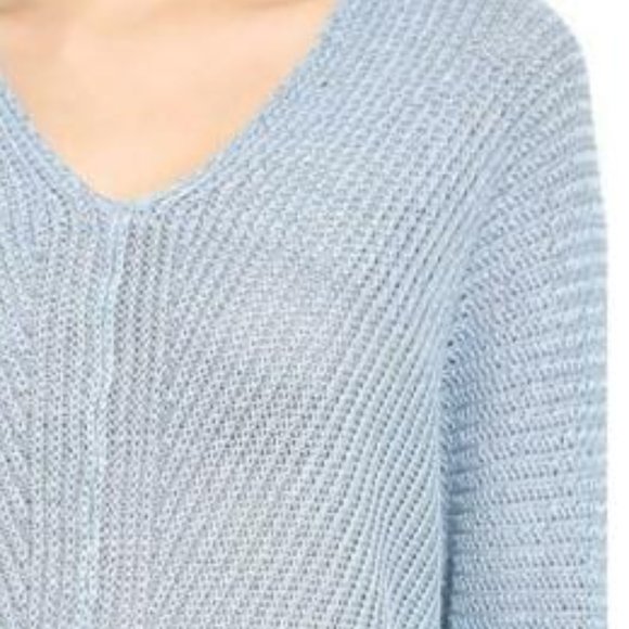 Vince Open Knit V Neck Linen Sweater S - Picture 5 of 16